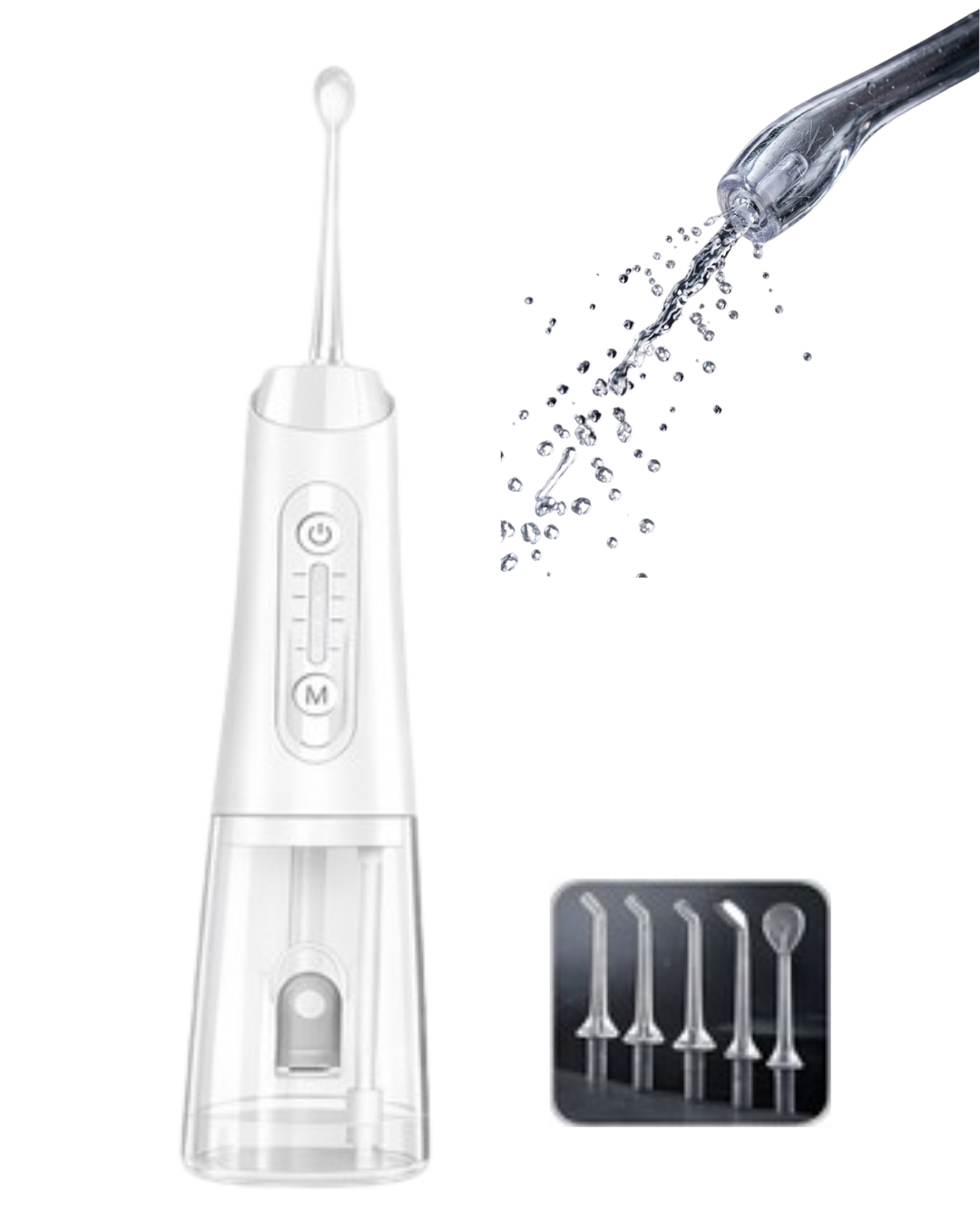 Kablosuz Ağız Duşu 320 ml Su Tanklı 4 Modlu 5 Başlıklı Temizlik Cihazı - Görsel 3