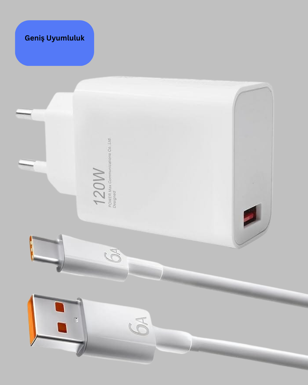 120 Watt Type C Şarj Başlığı Poco X3 X4 X5 Pro Uyumlu - Görsel 2