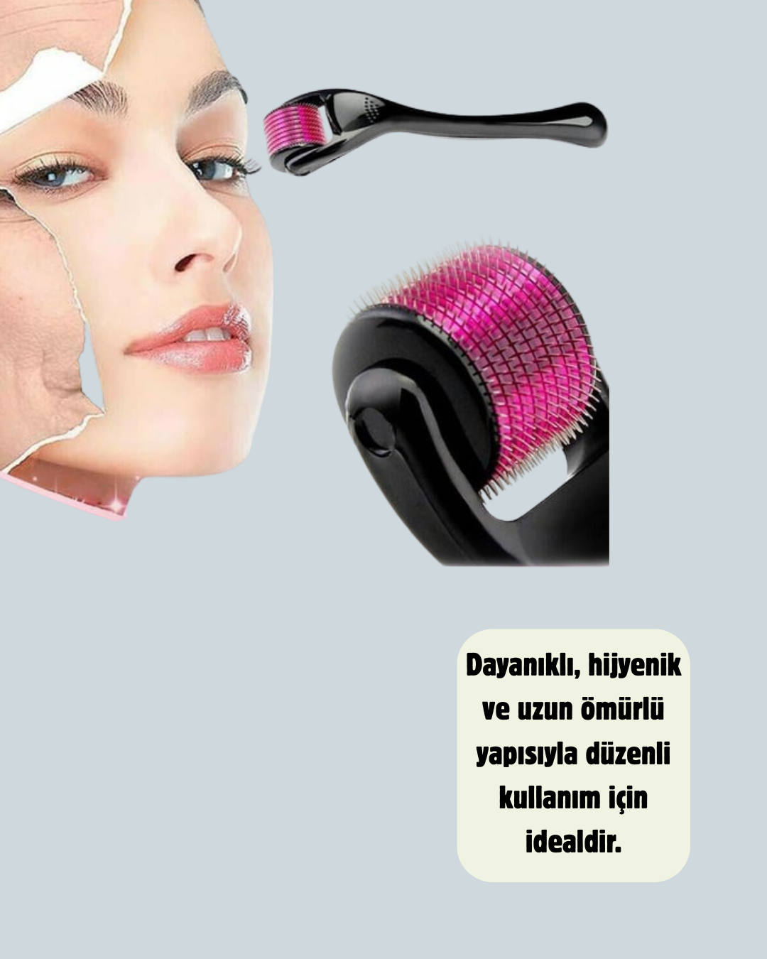 Titanyum Dermaroller 540 İğne Cilt Onarım ve Kolajen Üretim Desteği - Görsel 3