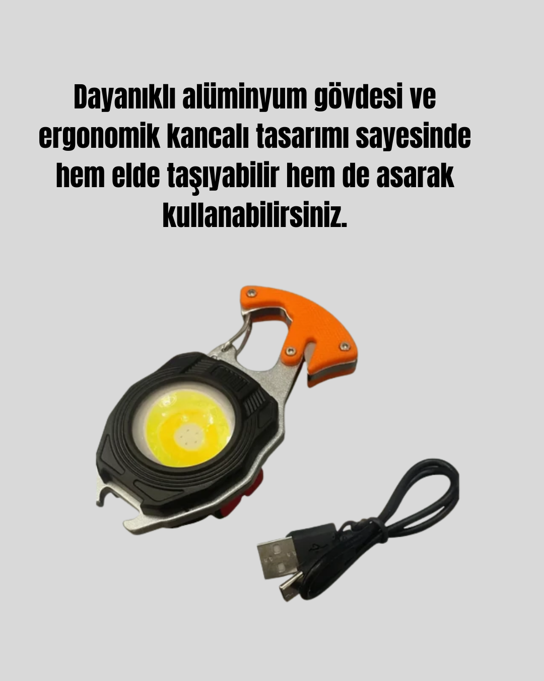 Çok Modlu LED Işıklı Pratik Anahtarlık - Görsel 3