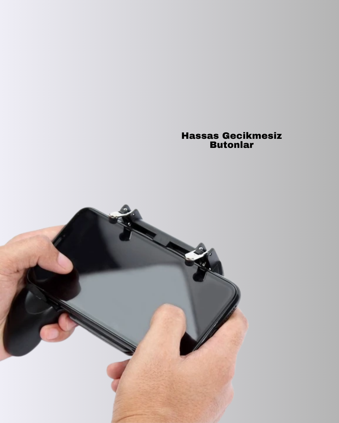 Joystick ve Parmak Tetikleyicili Mobil Oyun Gamepad Tutucu - Görsel 3