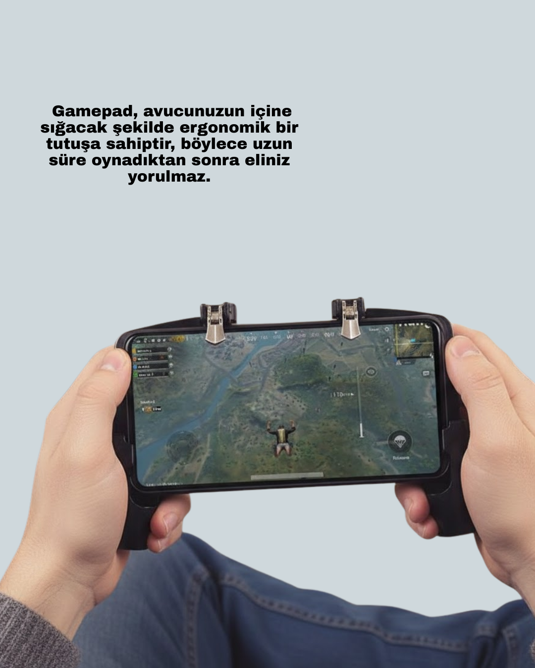 Dört Parmak Destekli Mobil Gamepad Tetikli Oyun Kontrolcüsü - Görsel 3