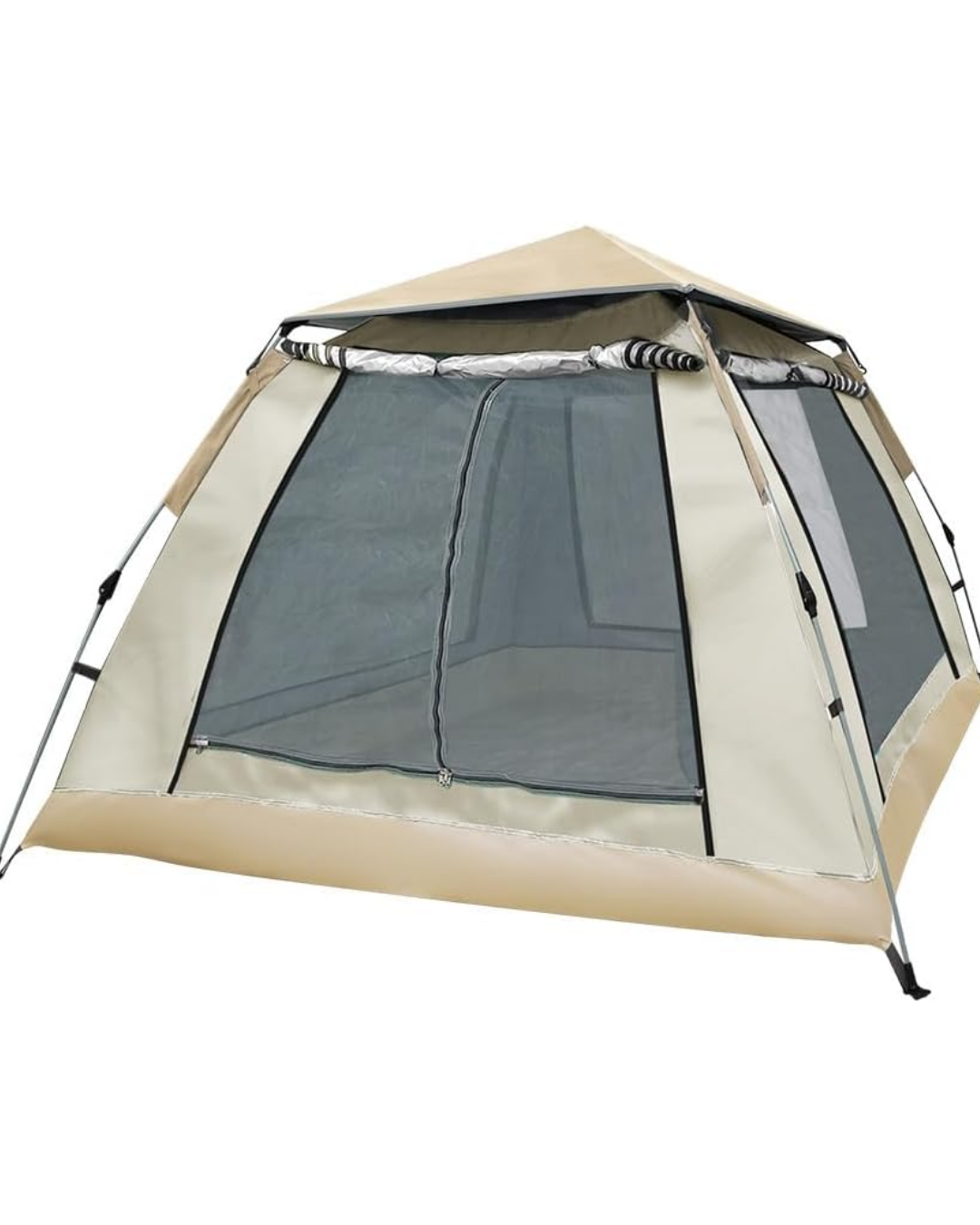 Güneşlikli Kamp Çadırı 240x240x160 cm 6 Kişilik Kolay Kurulum Outdoor - Görsel 4
