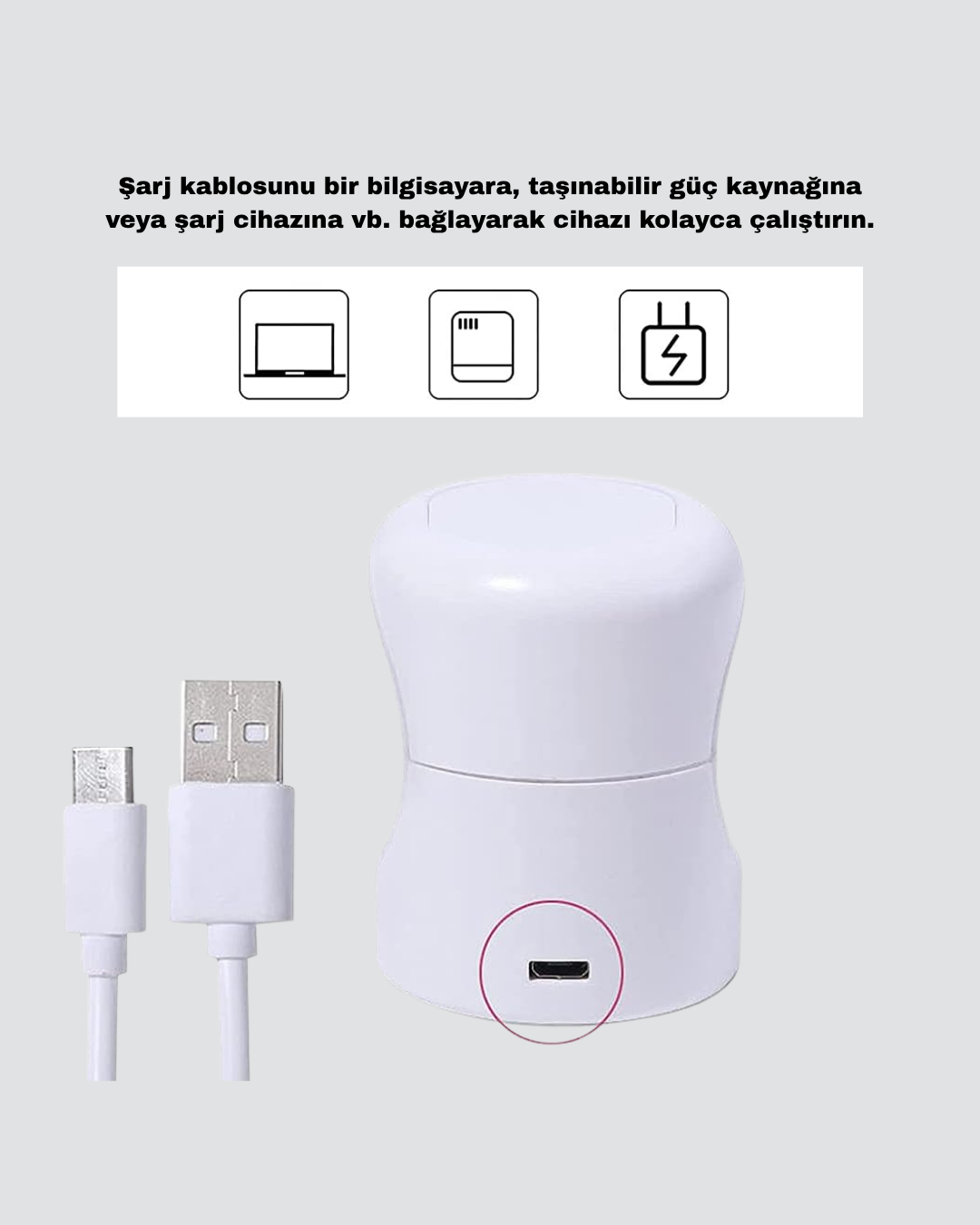 Mini Tırnak Kurutucu – Hızlı Kurutma İçin UVLED Işık Teknolojisi - Görsel 3