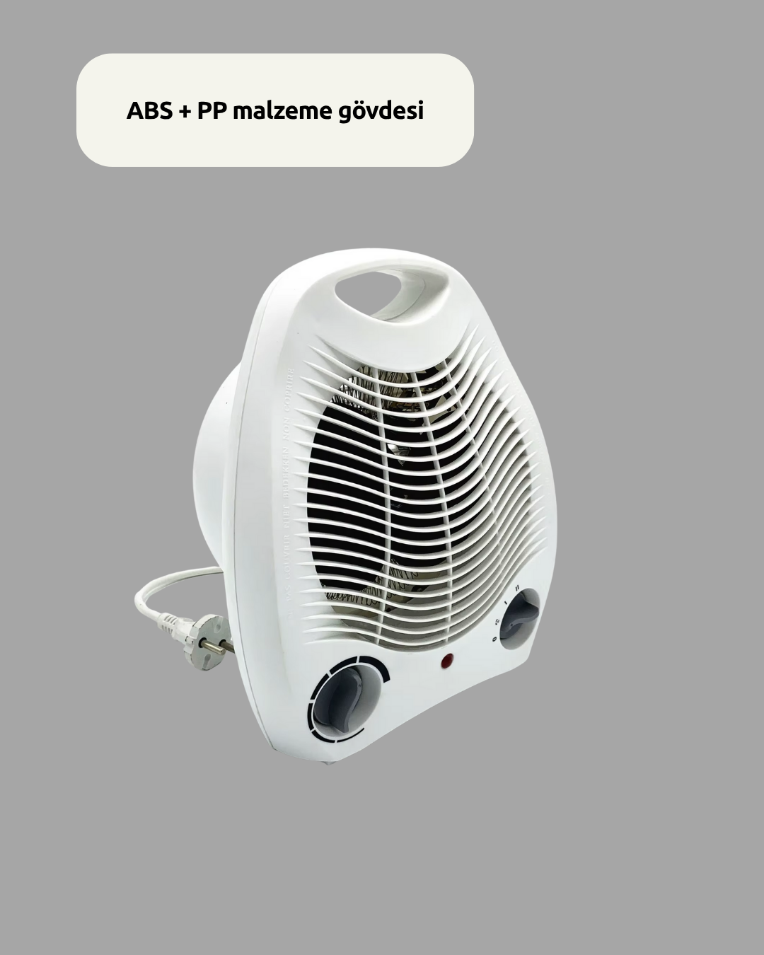 Mini Elektrikli Isıtıcı – 2000W Güç, Fanlı Isıtma, 3 Isı Modu - Görsel 3