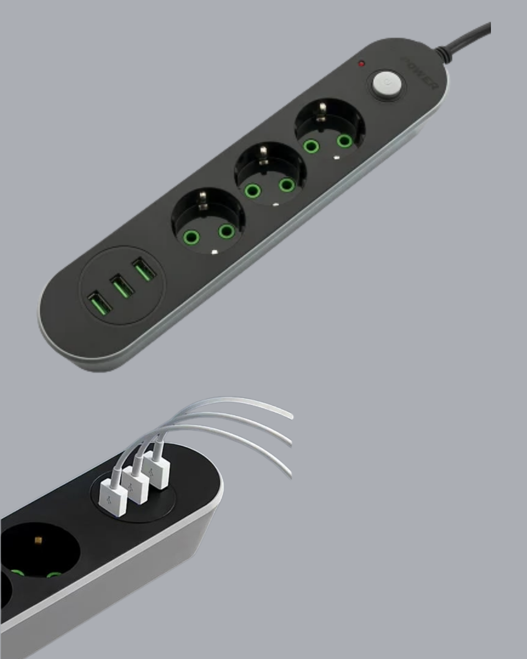 3 USB Portlu Üçlü Priz CXE103 - Görsel 4