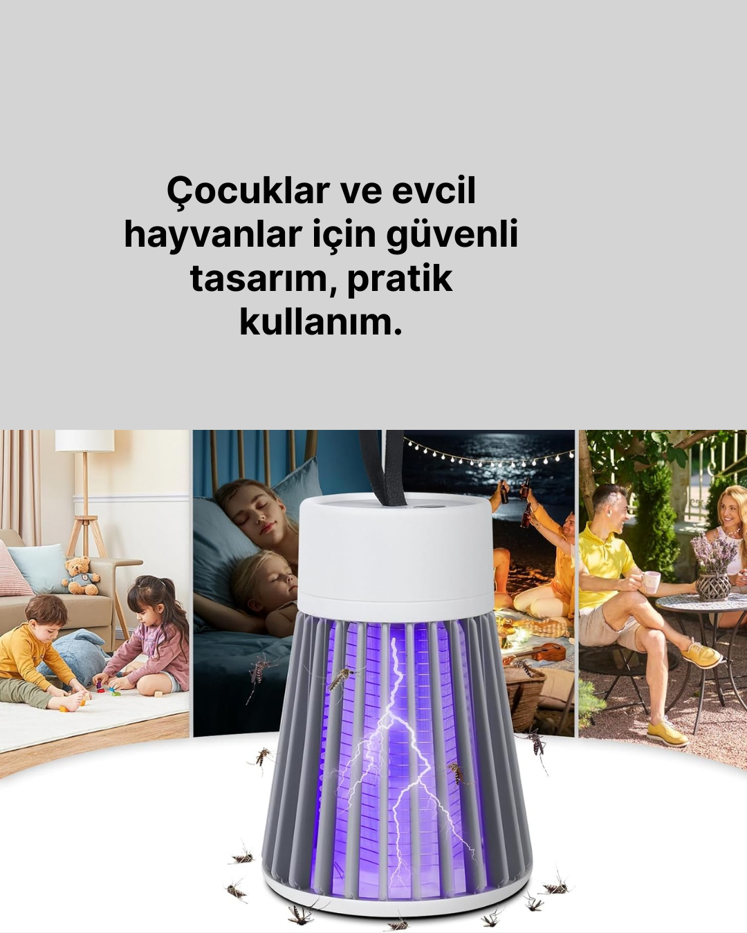 Çocuk ve Evcil Hayvan Dostu Sivrisinek Yakalama Lambası - Görsel 3