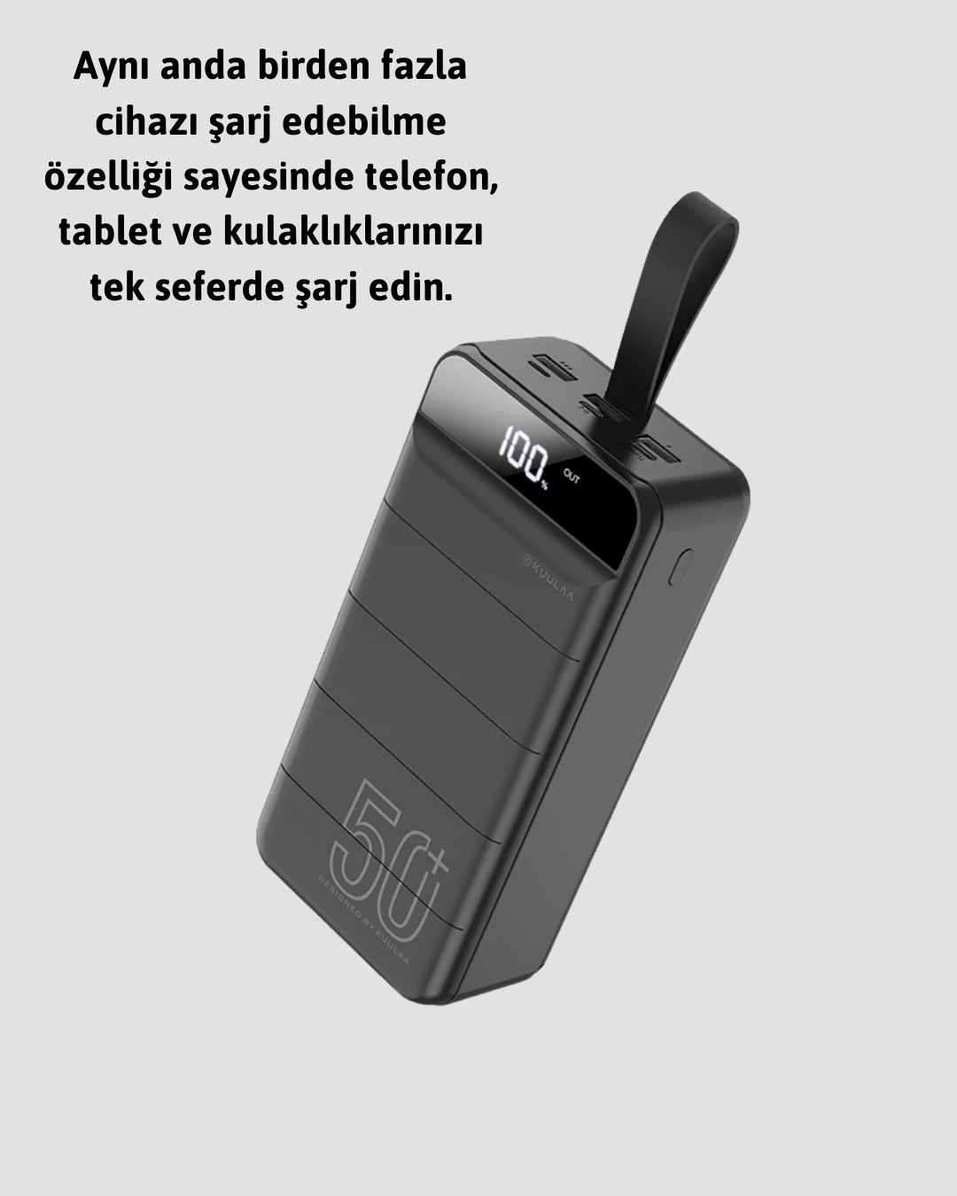 Profesyonel 50.000 mAh Powerbank – Aynı Anda Birden Fazla Cihaz Şarj Eden, Dayanıklı ve Güvenli Taşınabilir Şarj Cihazı - Görsel 4