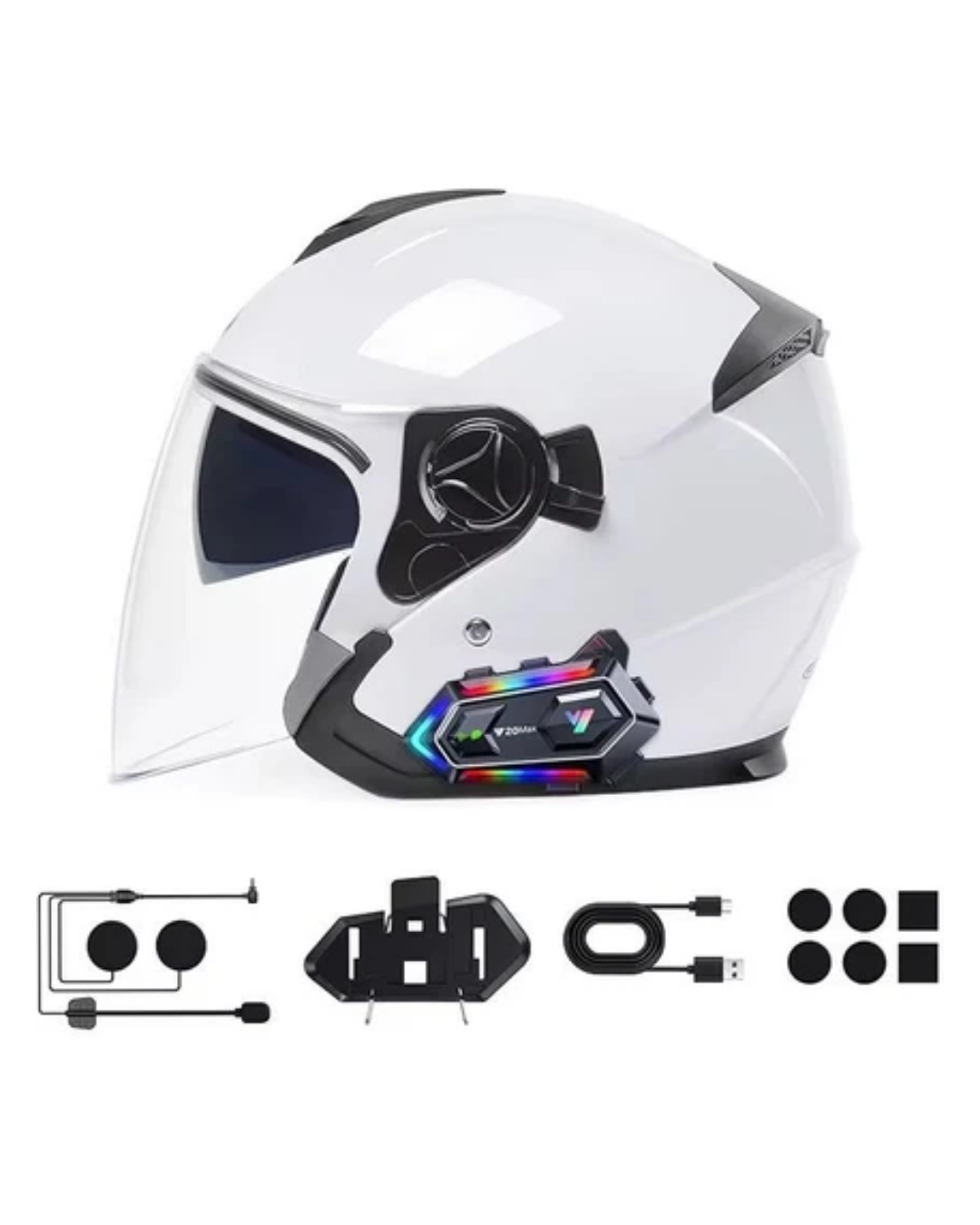BT5.3 Motosiklet Kask İletişim Sistemi Çift Telefon Destekli - Görsel 4