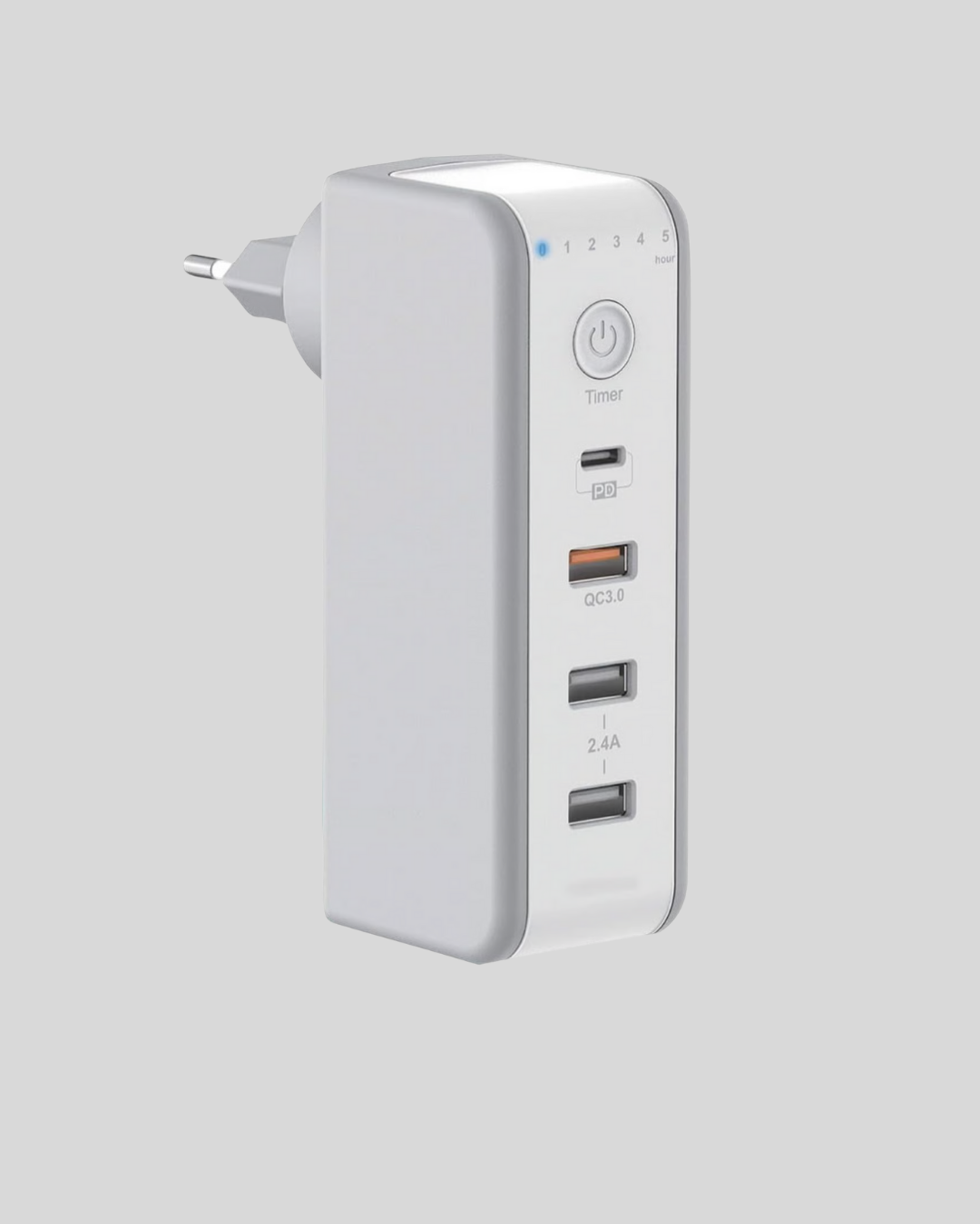 Zaman Kontrollü Şarj Cihazı 30W Hızlı Şarj ve Çoklu USB Çıkışı - Görsel 4