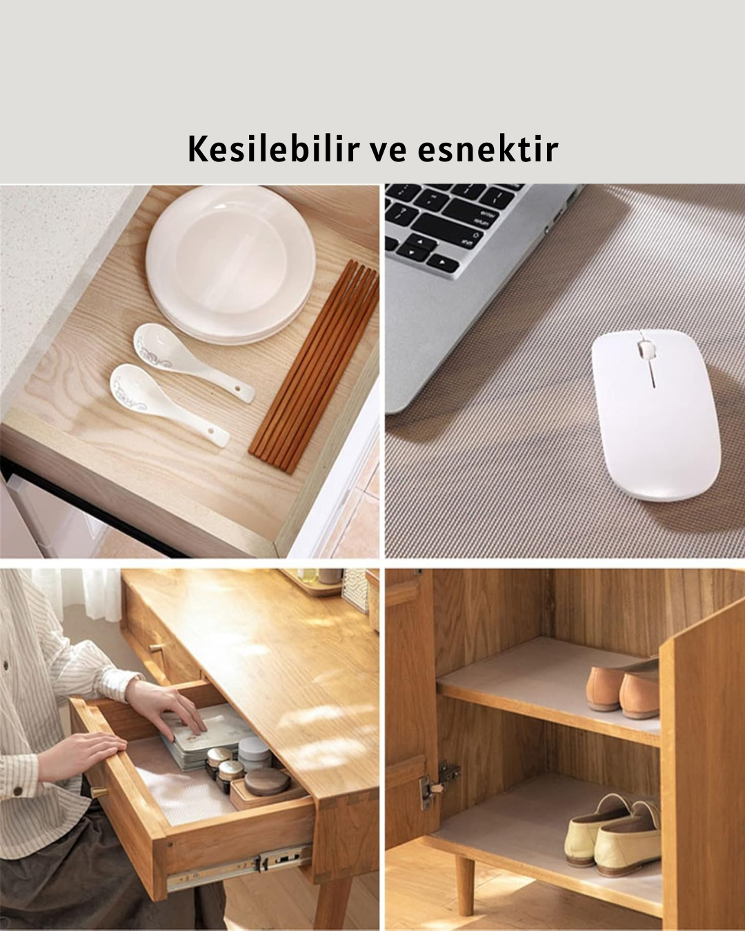 kaydırmaz şeffaf raflık - Görsel 4