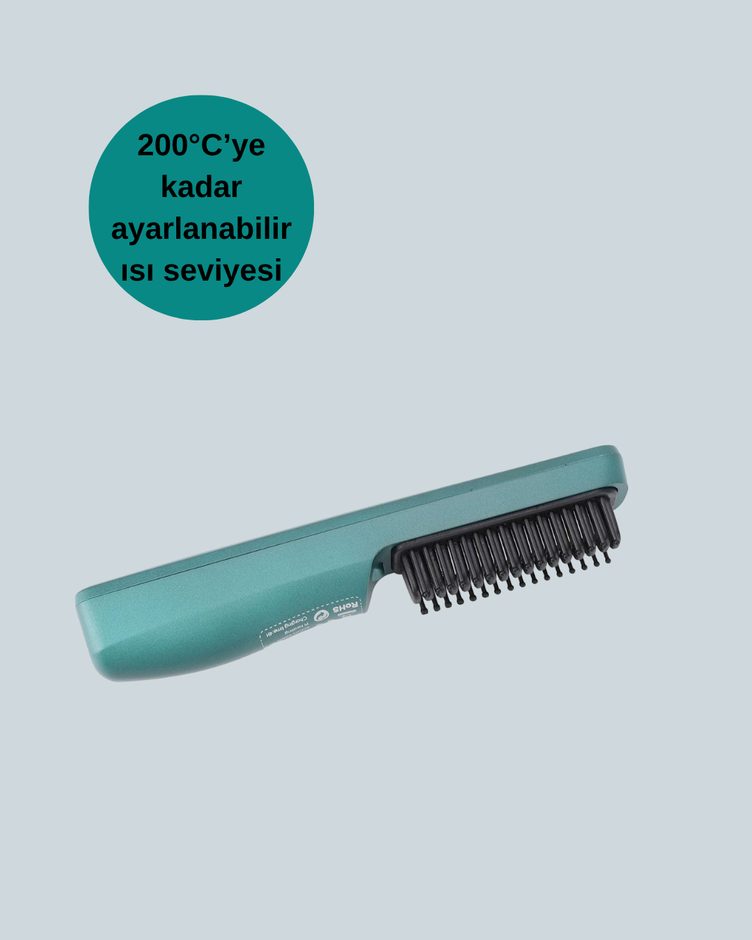 Kablosuz Saç Düzleştirici Tarak – 2600 mAh Şarjlı Model - Görsel 4