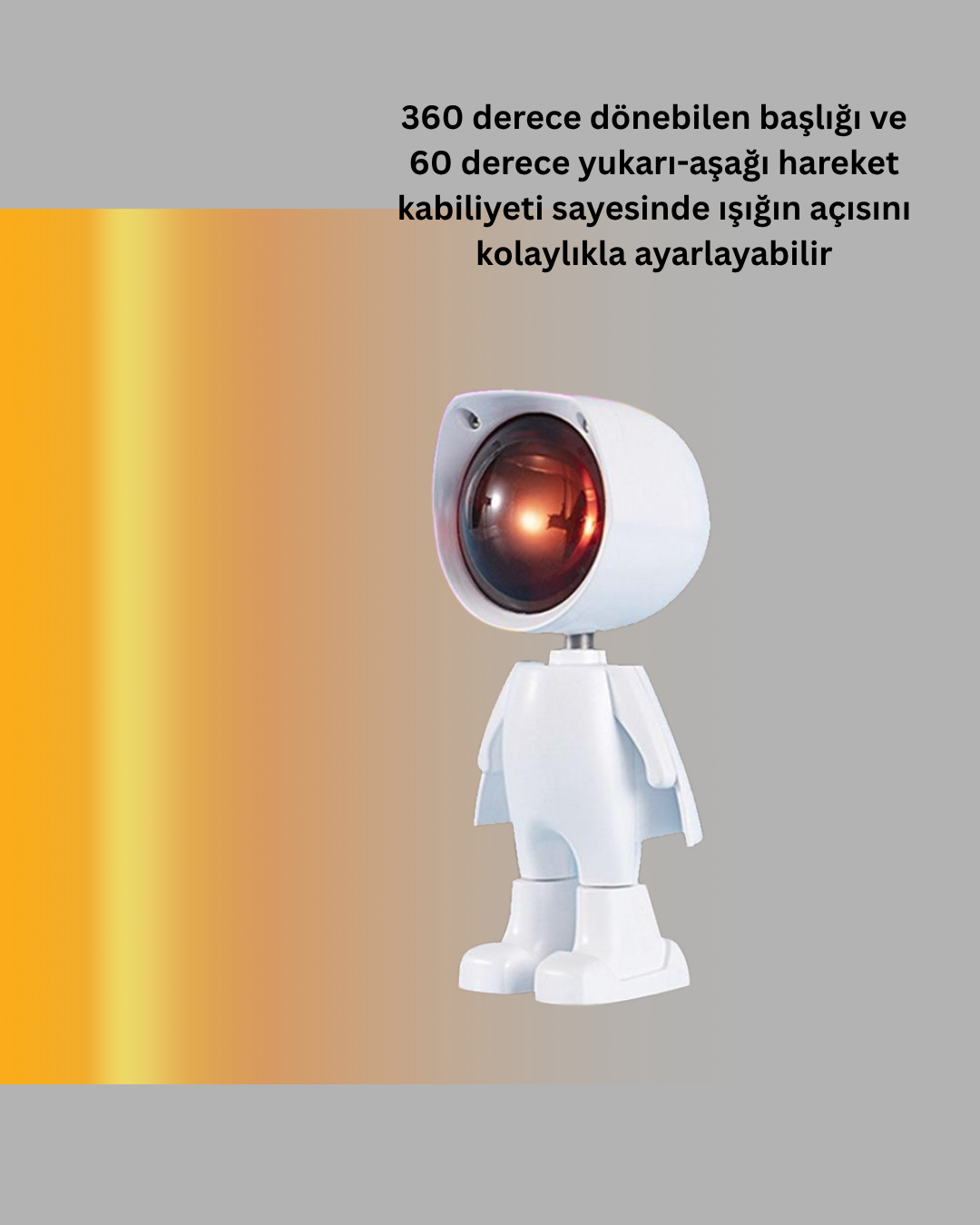 Loş Işıklı Şarjlı Ortam Lambası – Kompakt ve Portatif - Görsel 4