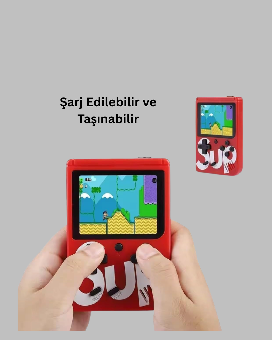 Şarjlı Taşınabilir El Oyun Konsolu 400 Oyun - Görsel 4
