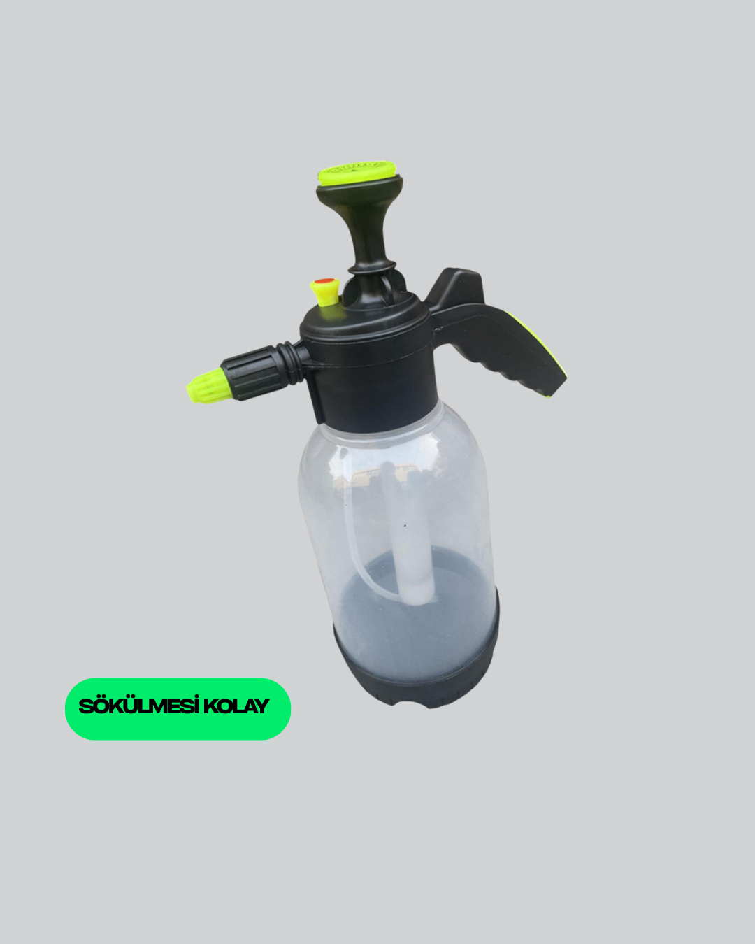 Köpük Püskürtücü 2 Litre Dayanıklı Manuel Basınçlı Yıkama Şişesi - Görsel 3
