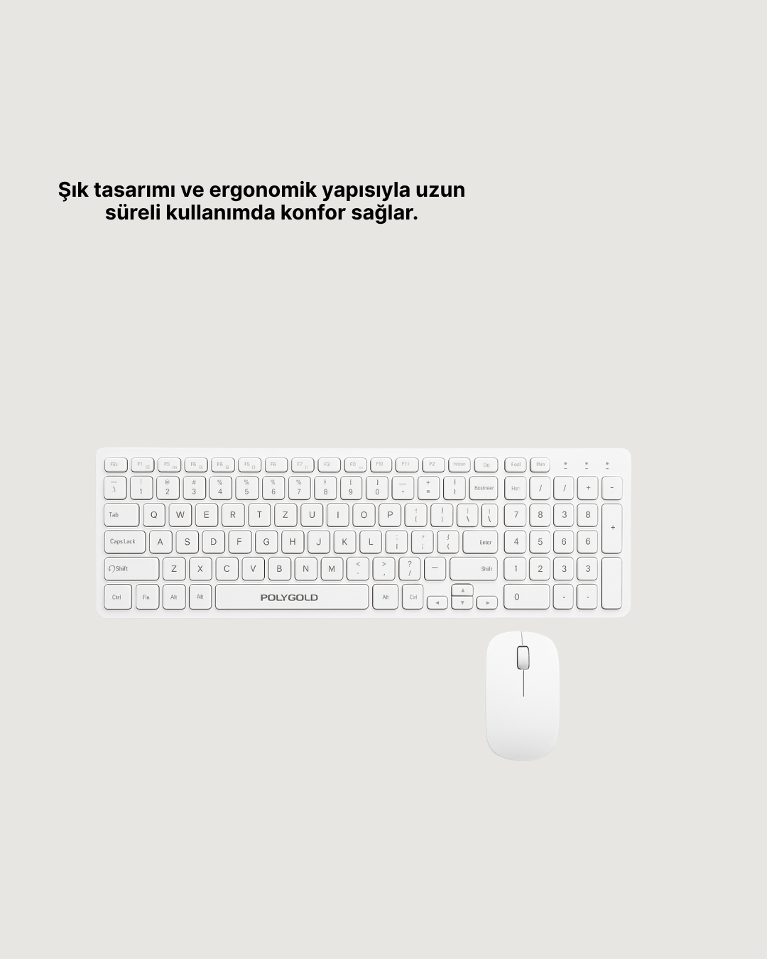 Kablosuz Klavye ve Mouse Seti - Ergonomik Tasarım, Sessiz Kullanım, Geniş Uyumluluk - Görsel 4