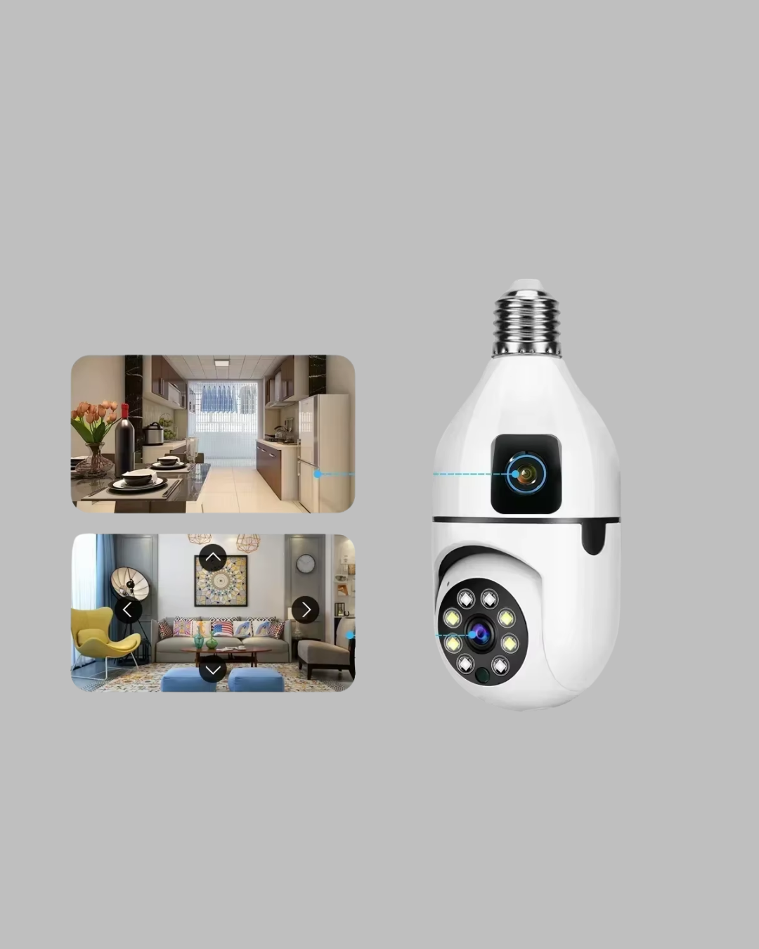 1080P WiFi Ampul Güvenlik Kamerası – Gece Görüş & Uzaktan Erişim - Görsel 4