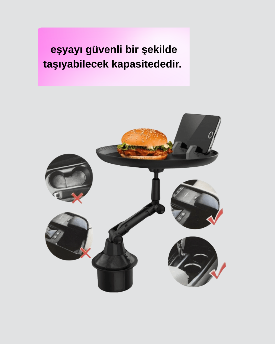 ARABA TEPSİ MASA - Görsel 4
