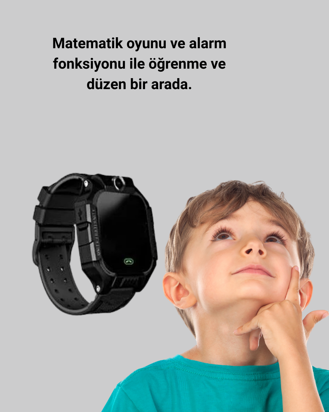 S10 Siyah Akıllı Çocuk Saati Anlık Konum Takibi ve Rota Geçmişi - Görsel 4