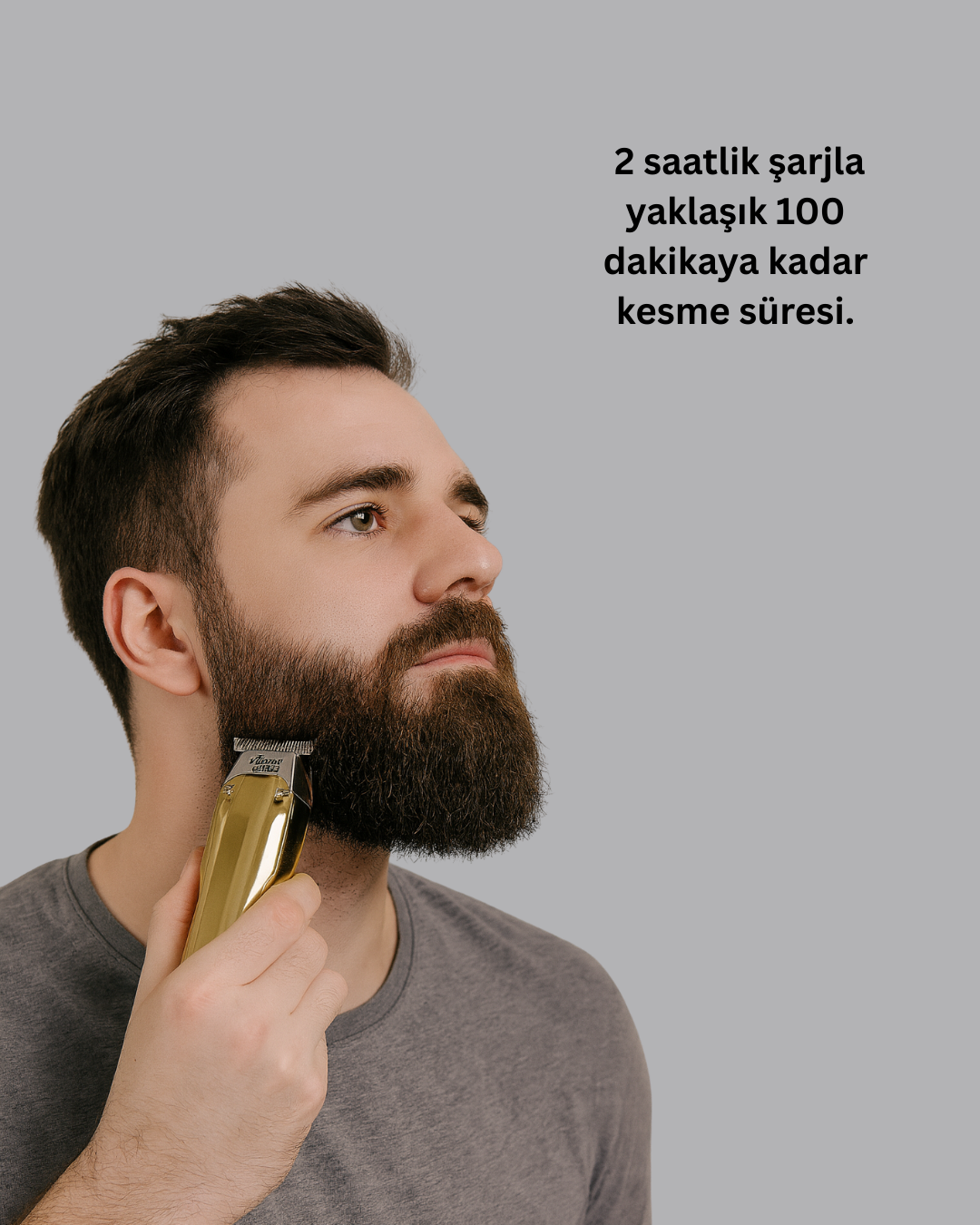 USB Şarjlı Saç Sakal Kesme Makinesi Hassas Detay Kesim İçin - Görsel 4