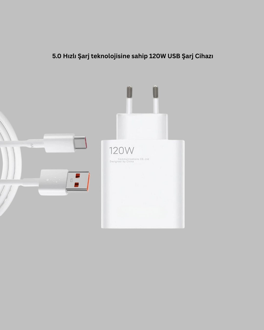 120 Watt Type C Şarj Başlığı Poco X3 X4 X5 Pro Uyumlu - Görsel 3