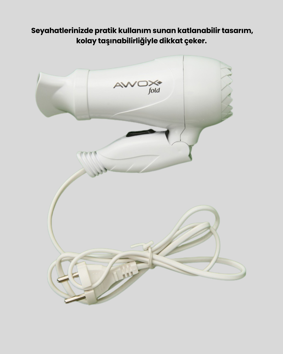 AWOX MİNİ FÖN BEYAZ - Görsel 4