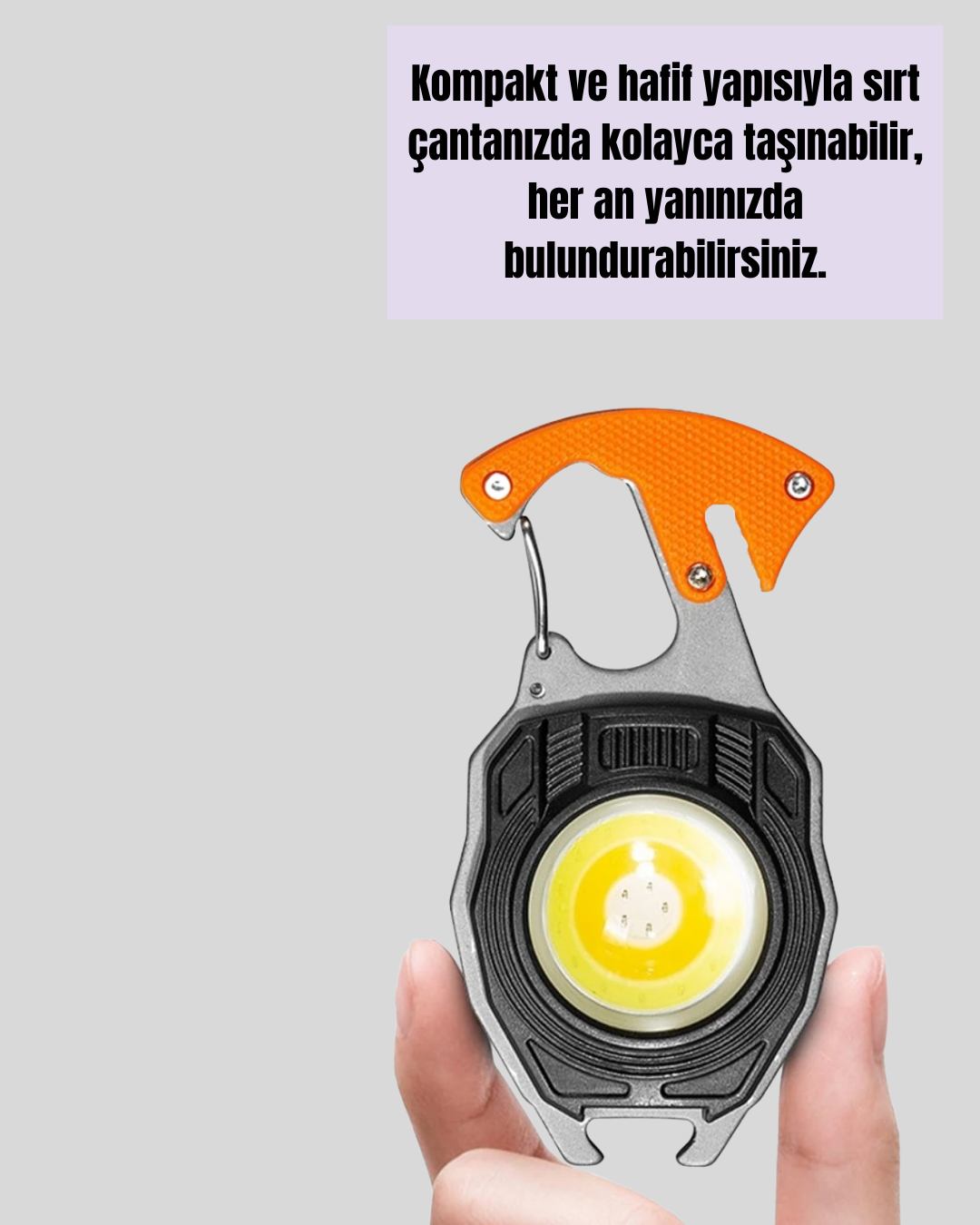 Çok Modlu LED Işıklı Pratik Anahtarlık - Görsel 4