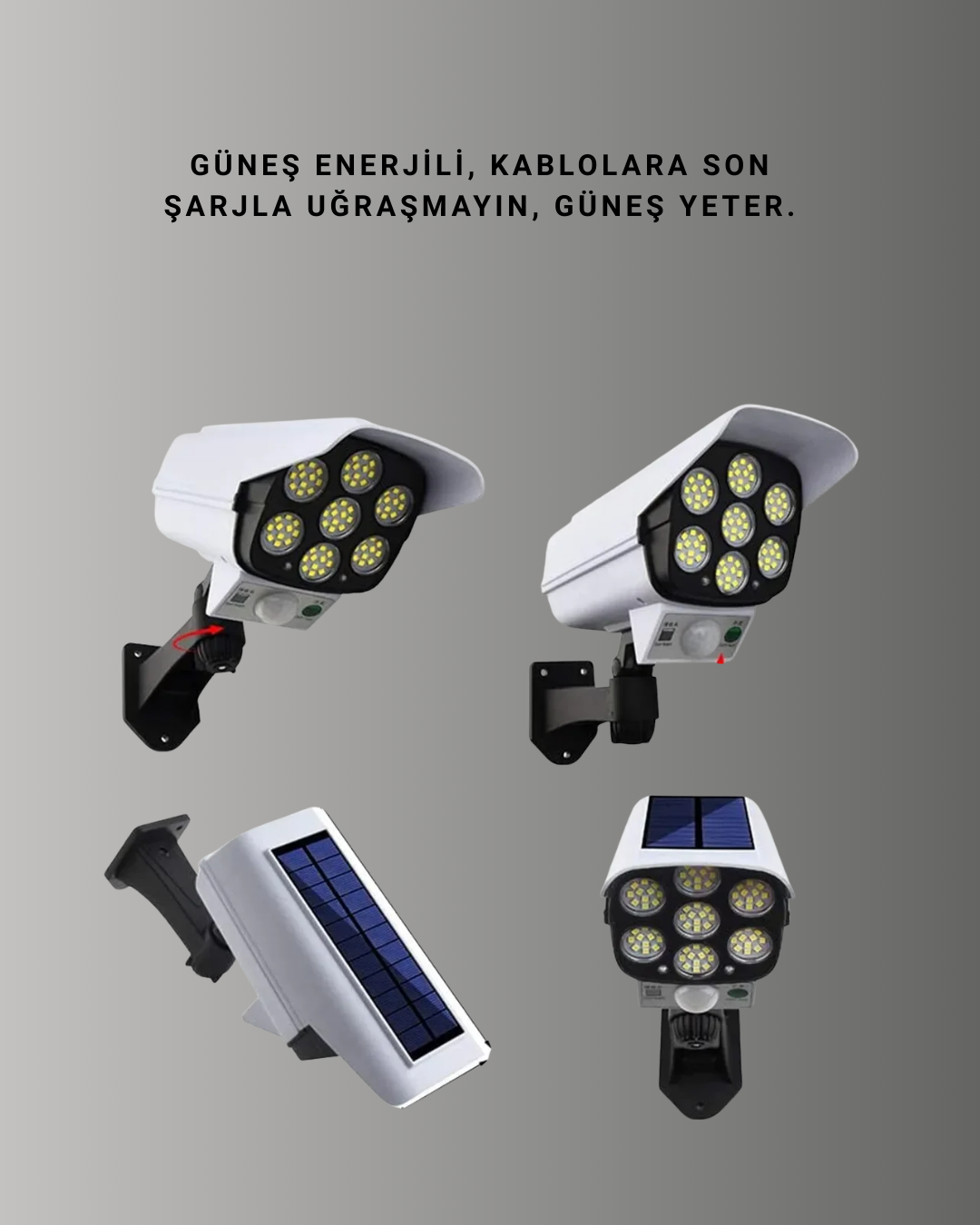 KAMERA GÖRÜNÜMLÜ BAHÇE LAMBA - Görsel 3
