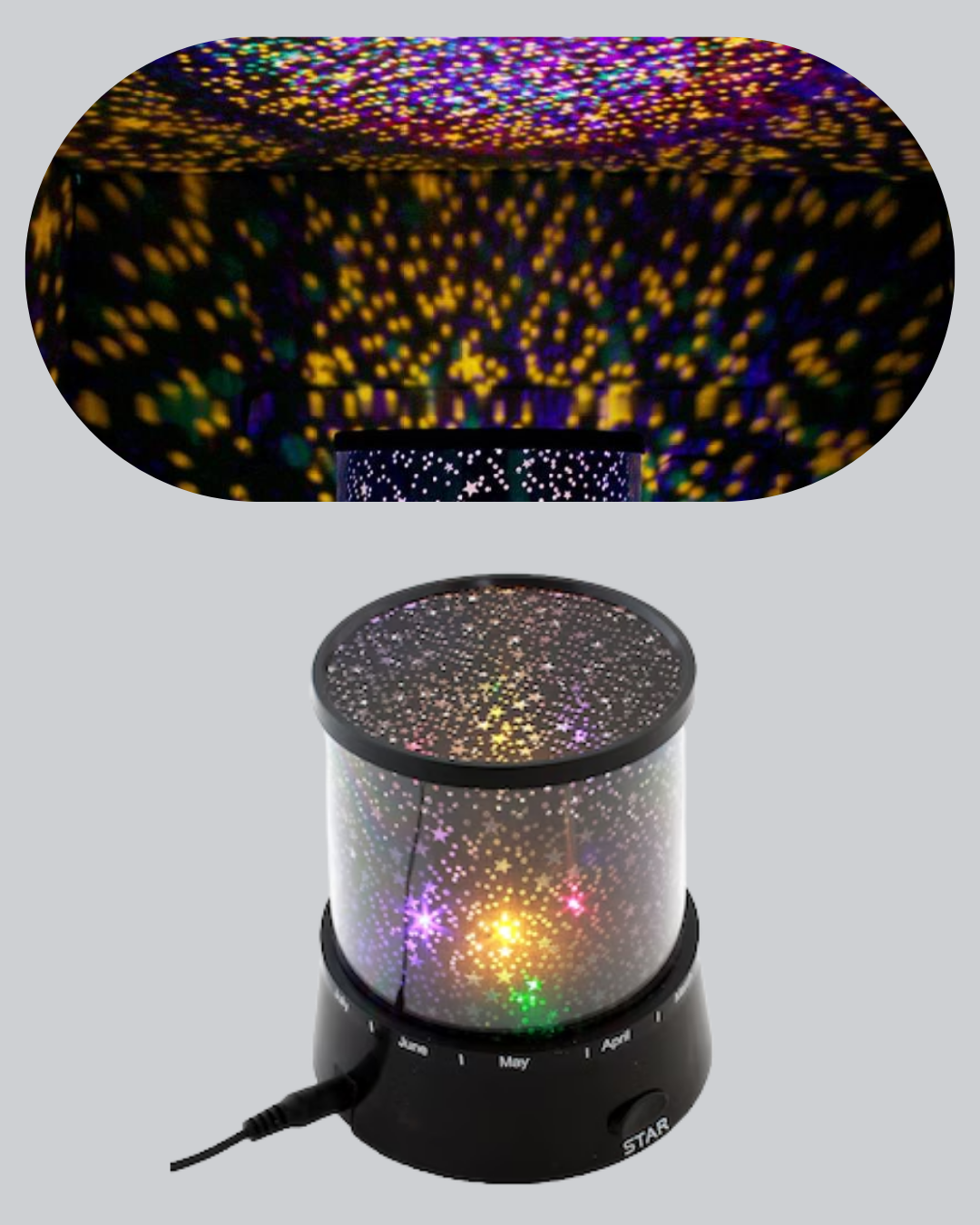 Galaxy Efektli LED Projektör Taşınabilir Yıldız Gece Lambası - Görsel 4