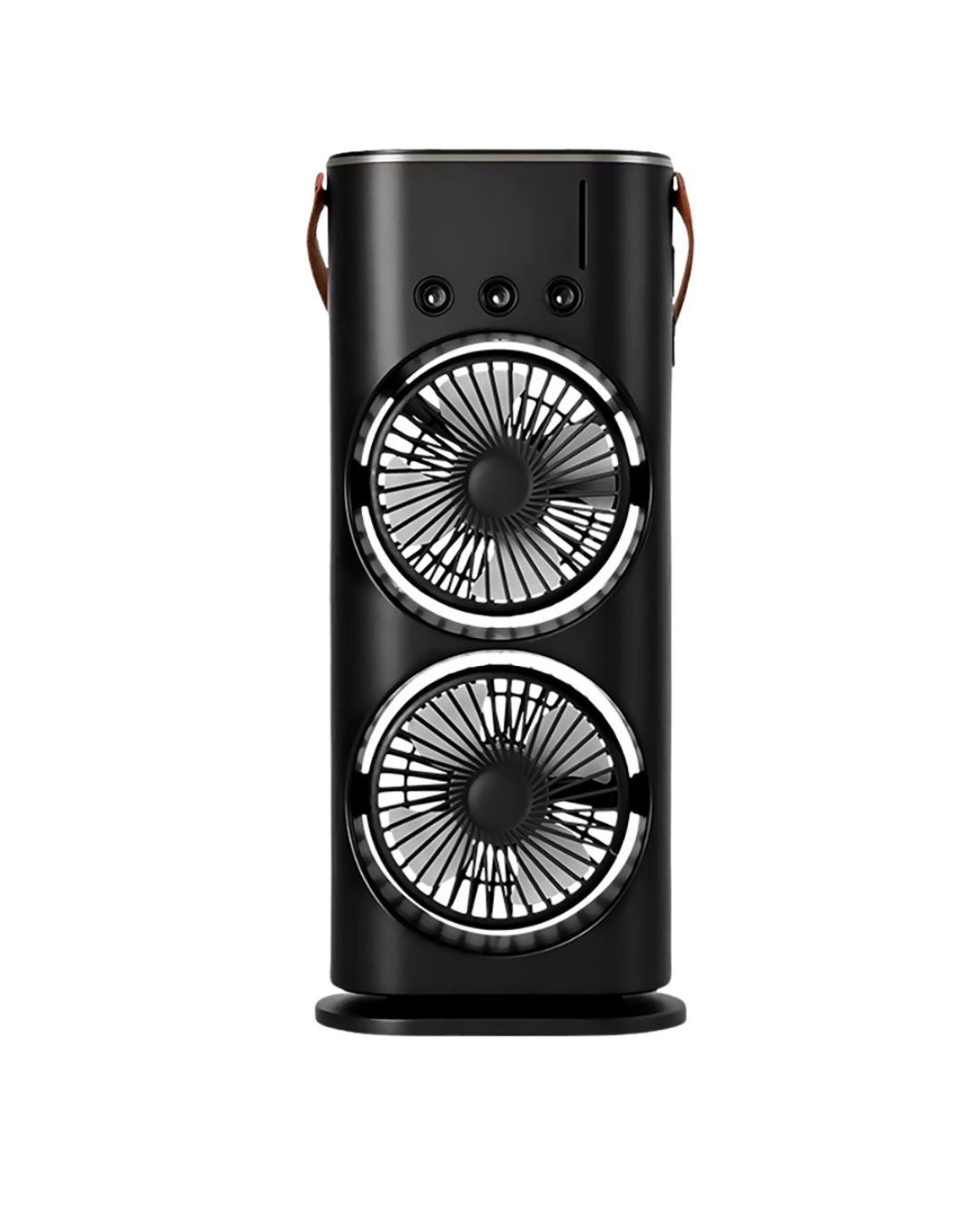 Şarjlı Buharlı Serinletici Fan RGB Işıklı Çift Pervaneli Masa Fanı - Görsel 5