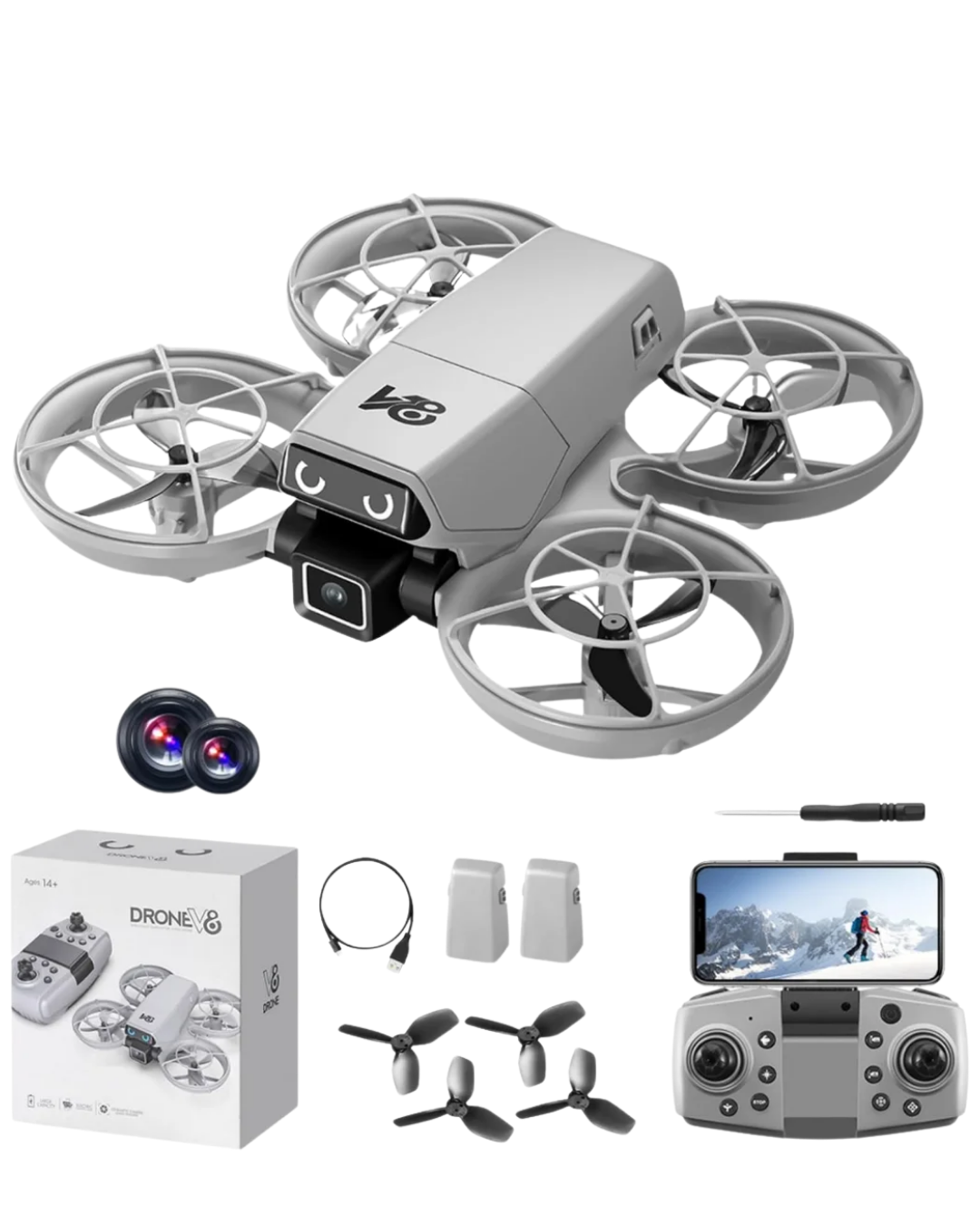APP Kontrollü Kameralı Mini Drone Headless Mod Özellikli - Görsel 5