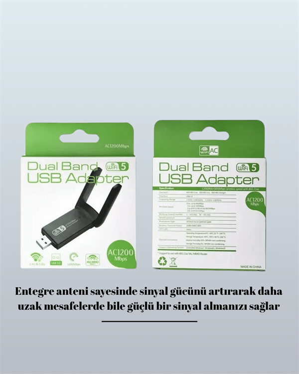 AC1200 USB WiFi Adaptör - Görsel 4