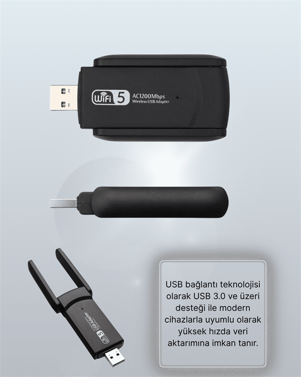 AC1200 USB WiFi Adaptör - Görsel 5