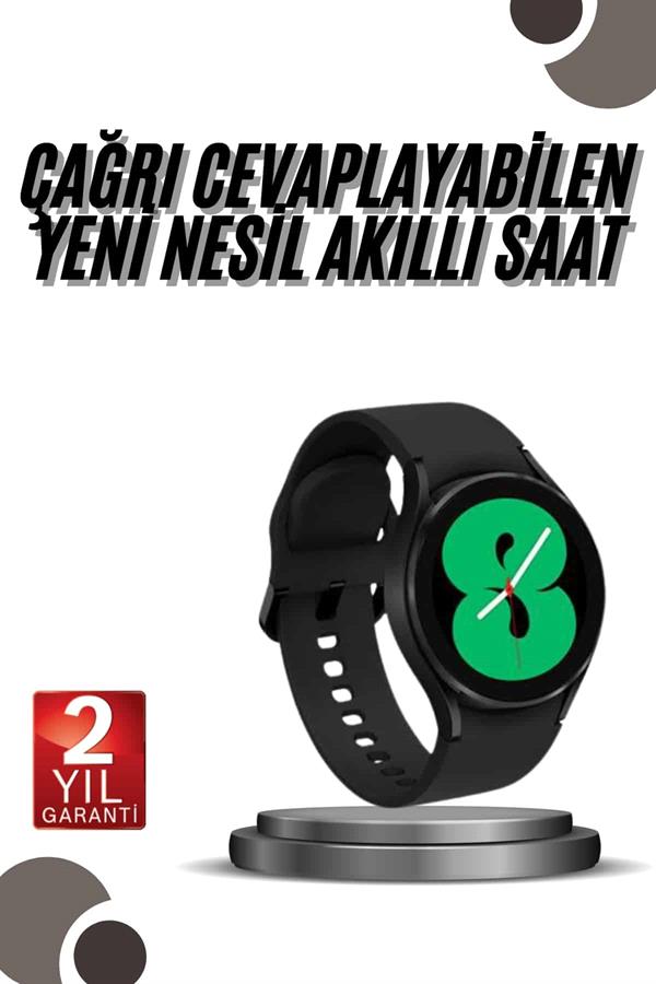 Akıllı Saat Bluetooth Bağlantılı Yuvarlak Ekran Plastik Kordonlu - Görsel 2