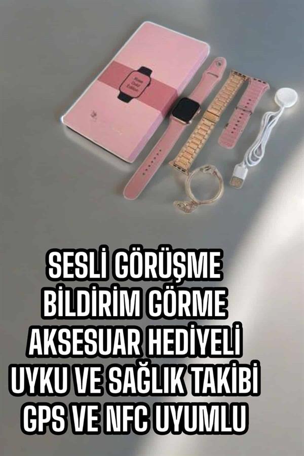 Akıllı Saat Sesli Görüşme Bildirim Görme Uyku ve Sağlık Takibi - Görsel 2