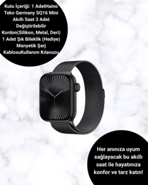 Akıllı Saat SQ-16 Mini Series 10 | Unisex Tasarım, Sağlık ve Spor Takibi