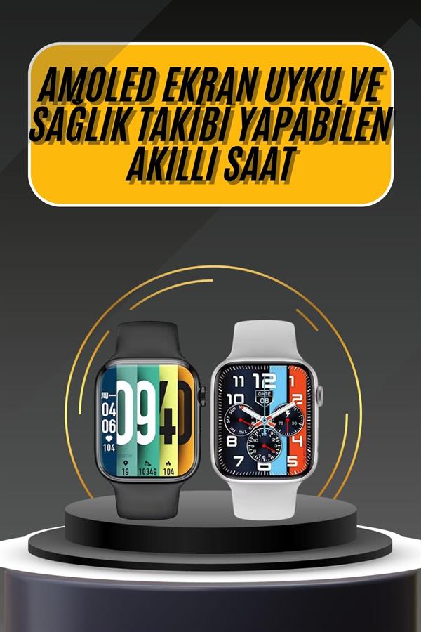 Akıllı Saat Yeni Nesil Android ve İOS Uyumlu Titreşim Modlu Alarm Kronometre - Görsel 2