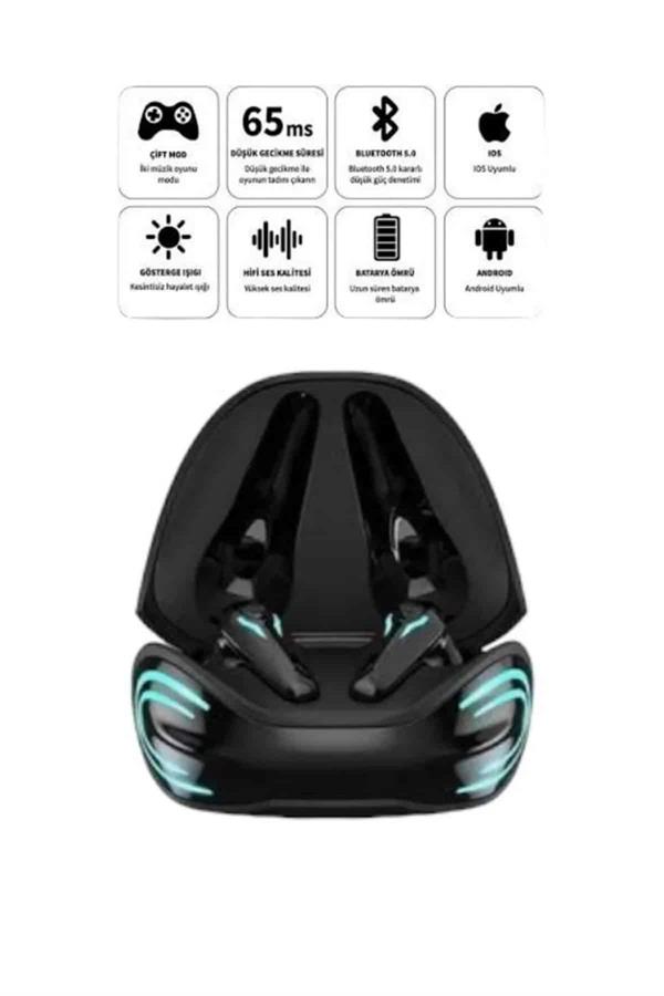 Android ve İOS Uyumlu Bluetooth Kulaklık Gaming Kulaklık Mini - Görsel 4
