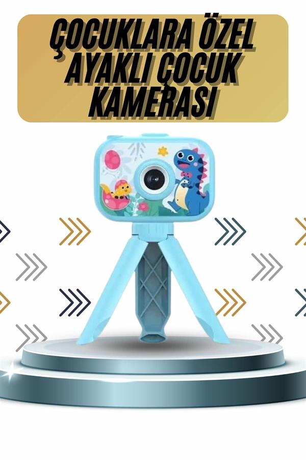 Ayaklı Çocuk Kamerası Tripodlu Mini 1080p Hd Çocuk Kamera - Görsel 2