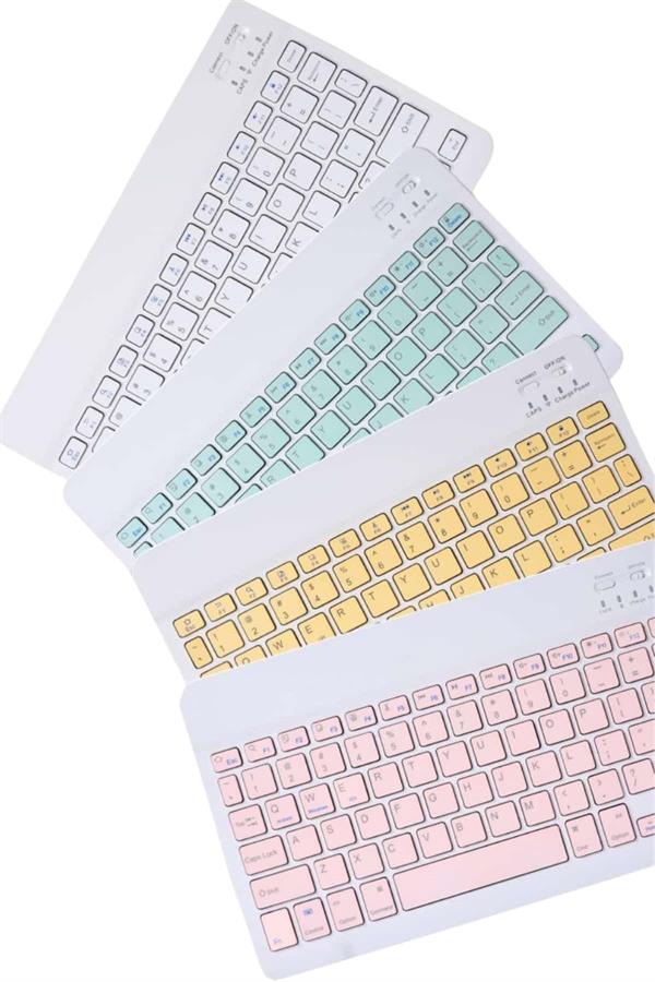 Bluetooh Wıreless Keyboard Siyah Q Klavye İOS Ipad Android Windows Uyumlu - Görsel 4