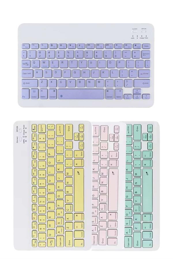 Bluetooh Wıreless Keyboard Siyah Q Klavye İOS Ipad Android Windows Uyumlu - Görsel 5