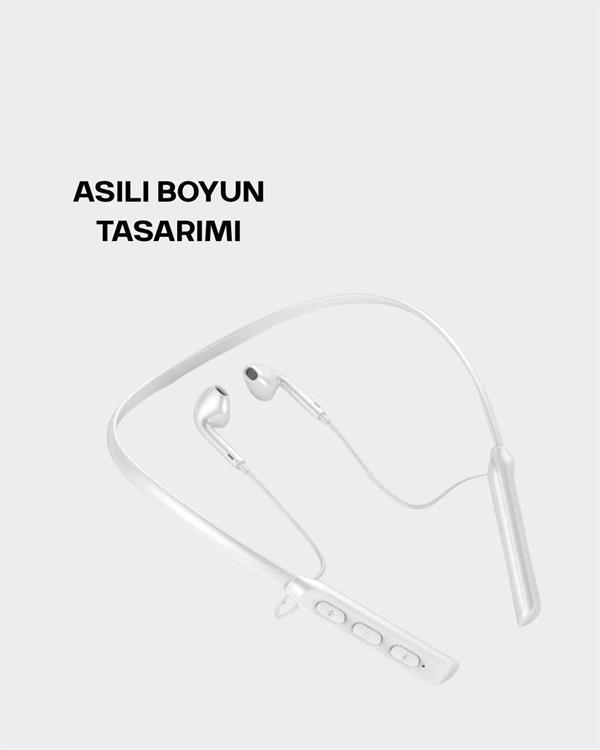 Boyun Askılı Kablosuz Kulaklık – Uzun Süreli Batarya Performansı - Görsel 2