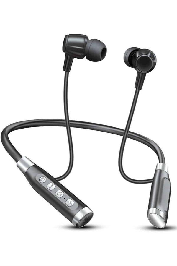 Boyun Bantlı Kulak İçi Kablolu Yüksek Ses Kaliteli Bluetooth Kulaklık - Görsel 4
