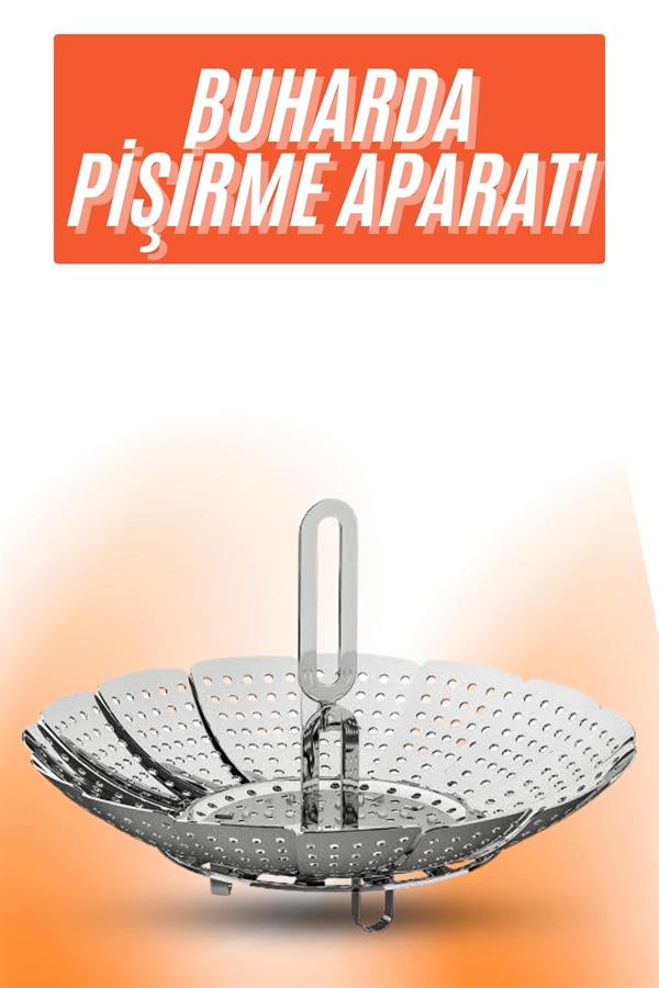 Buharda Pişirme Aparatı Katlanabilir Sebze Pişirme Haşlama Aparatı - Görsel 2