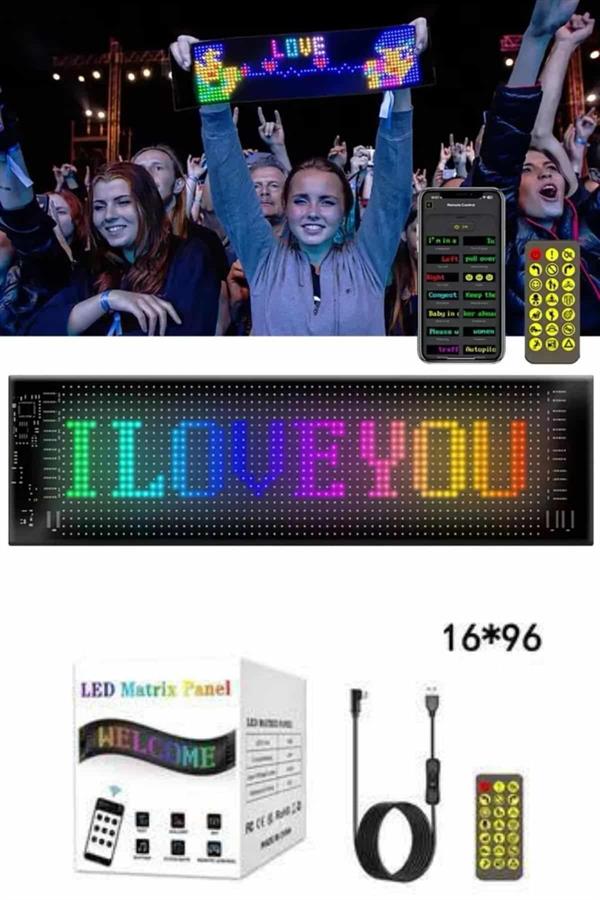 Cama Yapışan En Büyük Boy Telefon Kontrollü Led Ekran Digital Araba Yazısı - Görsel 4