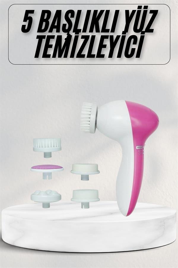 Cilt Temizleme ve Masaj Aleti 5 Başlıklı Akne ve Sivilce Önleyici - Görsel 2