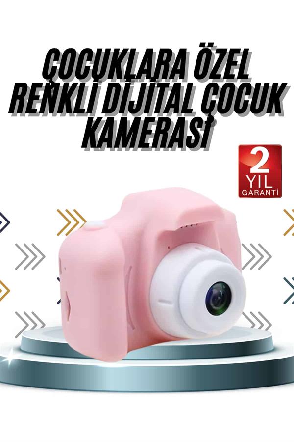 Çocuklara Özel Fotoğraf Ve Video Çeken Mini Çok Renkli Fotoğraf Makinesi - Görsel 2