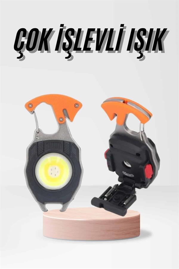 Çok İşlevli Acil Durum Işığı USB Şarjlı Cep Feneri 7 Farklı Mod - Görsel 2