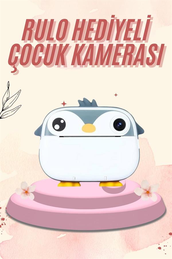 Dijital HD Video Kamera Çocuk Fotoğraf Makinesi Anlık Termal Rulo - Görsel 2