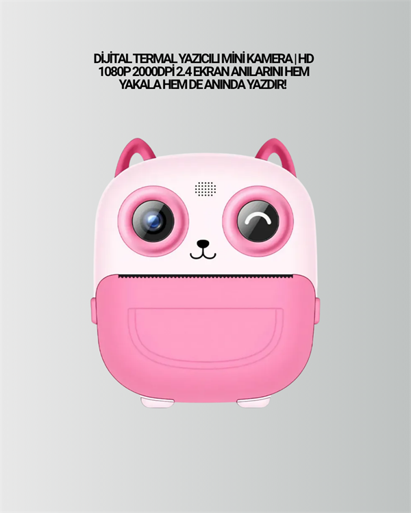 2.4” Ekranlı Mini Kamera – 1080p Kayıt + Mürekkepsiz Yazdırma - Görsel 2